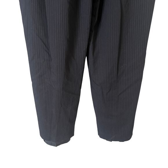 Larry Levine Women’s Dress Pants 10 Black Pinstripe Wool Blend Lined Career Work - Picture 7 of 9